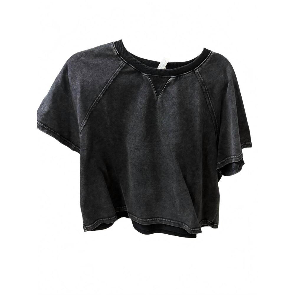 NEW HAYDEN LA girls crop short sleeve tee in black